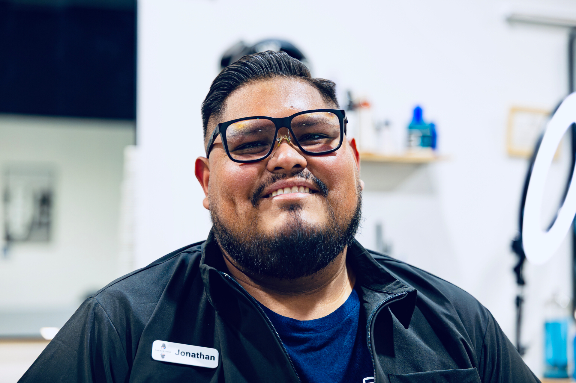 Jonathan R., barber at Rich's Barbershop